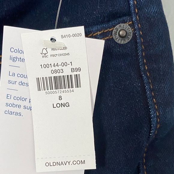 NWT Old Navy Women's Dark Indigo Skinny Jeans - Picture 4 of 9
